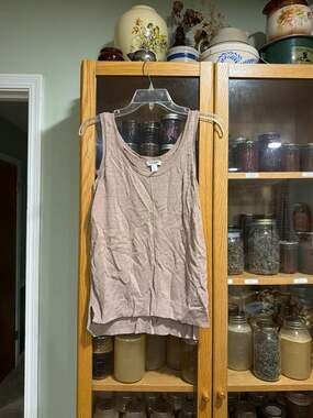 Old Navy Women's Linen-Blend Sleeveless Knit Tank Top - Mauve Taupe - Size Small